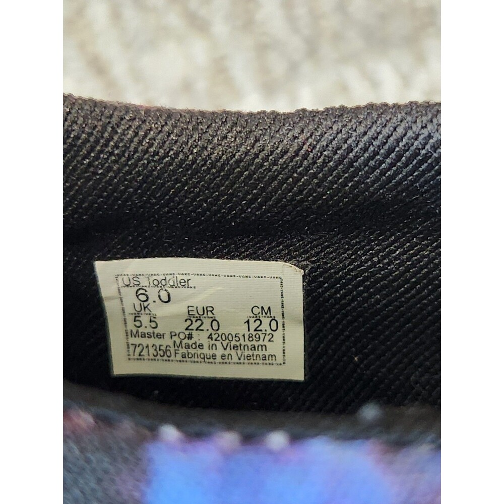 Vans Child Galaxy print hook loop sneakers size 6 - Picture 2 of 9